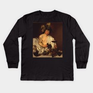 Bacchus - Michelangelo Merisi da Caravaggio Kids Long Sleeve T-Shirt